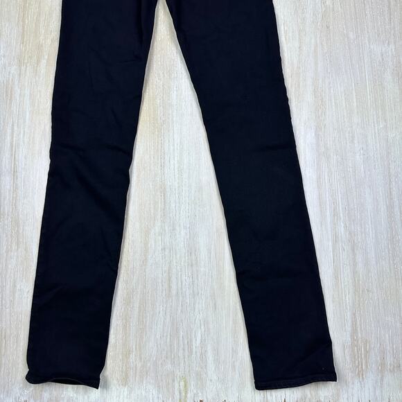 Ag Adriano Goldschmied Black The Mid Rise Stevie Slim Straight Jeans Women's 25 - Picture 8 of 13